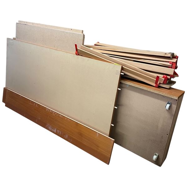 Teak Style Bed Frame with under Storage All Parts Included