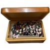 Image 3 : Japanese Music Box, Box of Shells and Jewelry Box with Jewelry