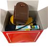 Image 3 : Box of Camera Vintage Camera Items and More Kodak Retinette 18 and Optima 1 Film Cameras
