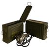 Image 1 : Two Ammo Cans, Rotary Tool and Assorted Sockets and Wrenches