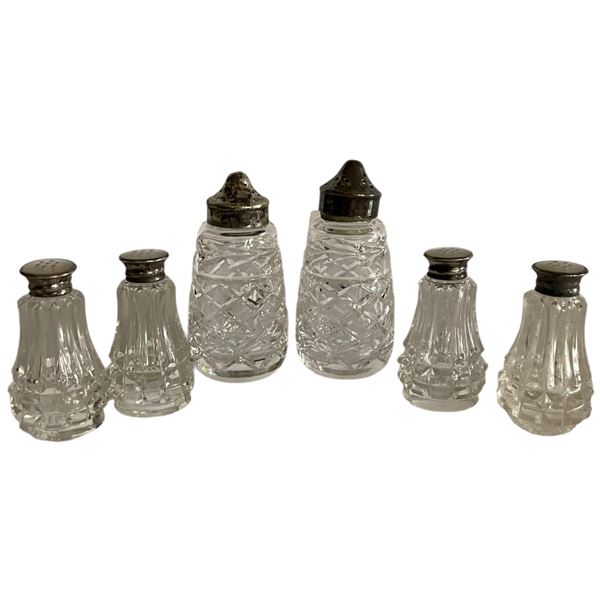 4 S&P Shakers with Sterling Caps and 2 EPNS Tops