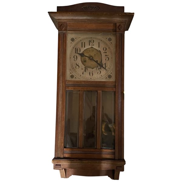 Antique Wall Clock 15x8x30"