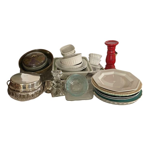 Large Collection of Various Kitchen Collectables, Plates, Dishes and More (Portmerion Serving Bowls)