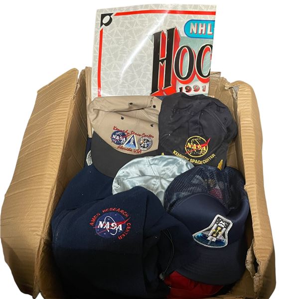 Collection of NASA and Space Clothing: Hats, Jackets and More