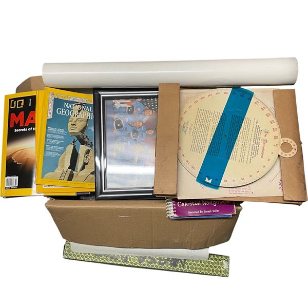 Collection of NASA Videos, Books, Magazine and Autograph Binder