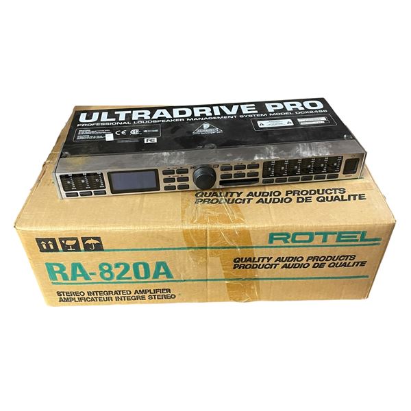 Rotel RA-820A Stereo Integrated Amplifier in Box and Behringer DCX2496