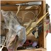 Image 2 : Shelves and Contents: Brass, Tools, Brass Flatware, Decorative Items and More