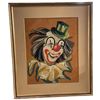 Image 1 : Mid Century Needlepoint of a Clown 23x27"