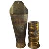 Image 1 : Two Large Brass Umbrella Holders Tallest is 33"