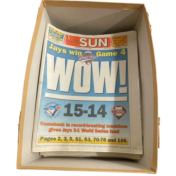 Collection of Blue Jays World Series Newspapers