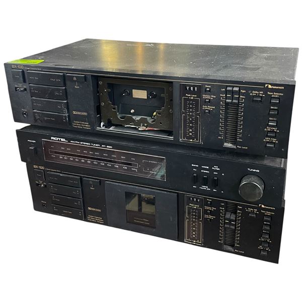 2 Nakimichi BX-100 Tape Casstte Players/recorders and Rotel RT-830 Tuner