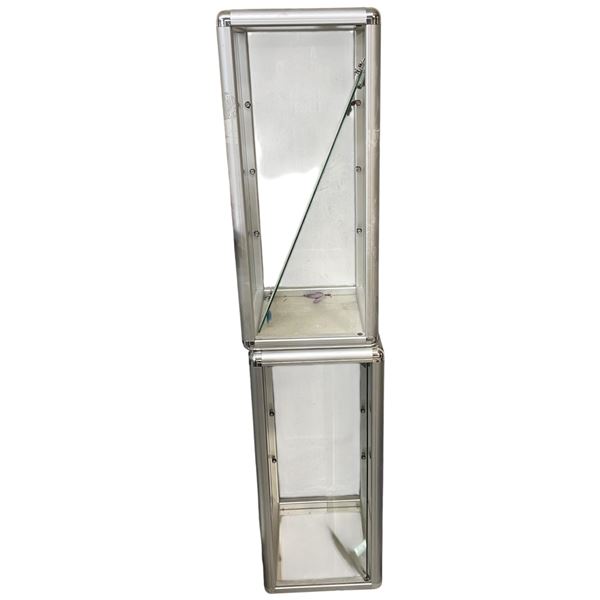 2 Glass Display Cases No Shelves 14x12x28"