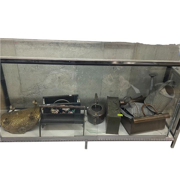 Collection of Watering Cans, Firewood Baskets, Metal Case and More (Brass & Steel)