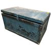 Image 1 : Large Blue Wood Trunk 37x21x17"