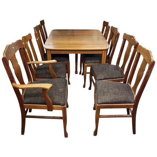 Solid Wood Dining Room Table and 7 Chairs