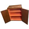Image 1 : Mid Century Style Teak Stained Cabinet 30x16x36.5"