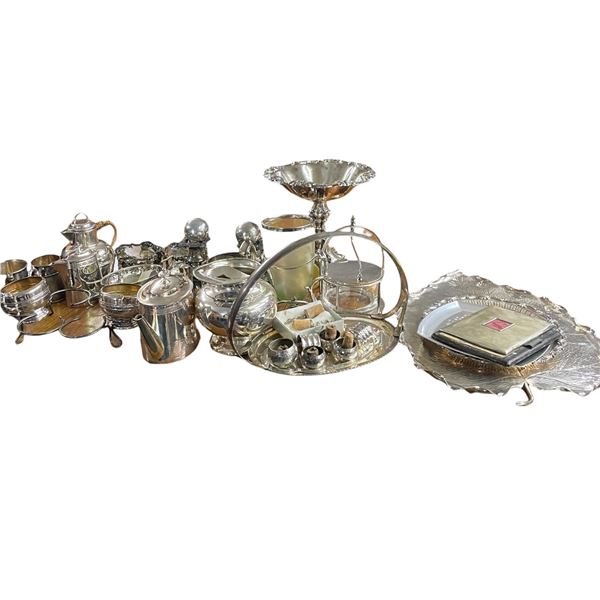 Large Collection Silverplate Items