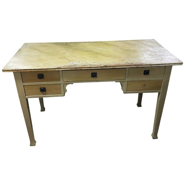 Midcentury Style Desk Yellow 49x24x30.5"