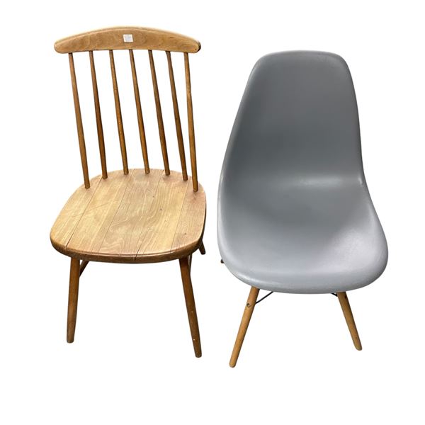 Pinnstol Sindle Back Classic Style Wood Chair and Modern Ikea Style Chair