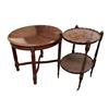 Image 2 : Mahogany Accent Table 26x23x21" and Two Tier Mahogany Drinks Trolly