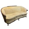 Image 1 : Victorian Style Cream Coloured Carved Wood Frame Settee Sofa 798x36x34"