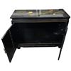 Image 2 : Asian Black Lacquered Floral Motif Sideboard 40x16x30"