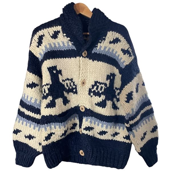 Cowichan Wool Blue Sweater Small/medium