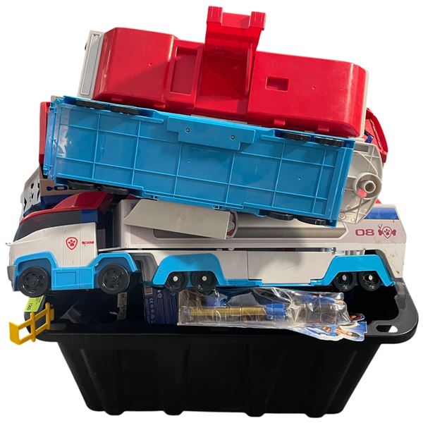 Bin Full of Toys: Mixed Modern and Generations Past