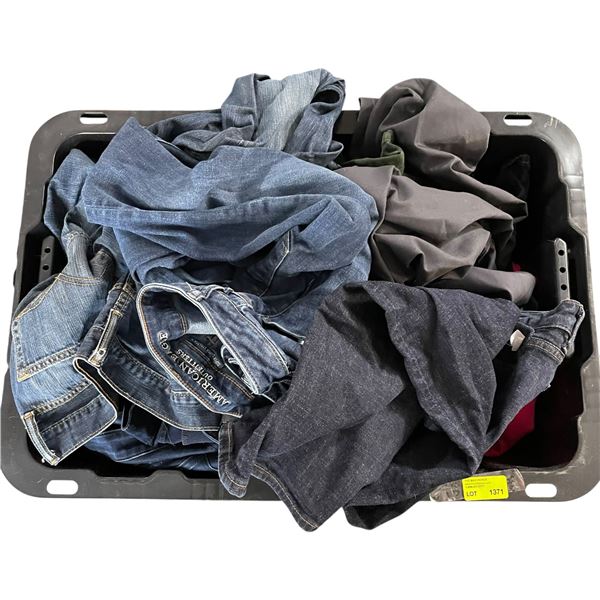 Large Bins of Denim Jeans from Different Eras All Different Sizes: Men's, Women's and Children's