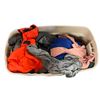 Image 2 : Box Lot of Clothing: Blankets, Fireman's Jacket, Deerskin and More
