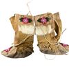 Image 2 : Vintage Leather Indigenous First Nations Beaded Leather Moccasins