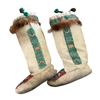 Image 1 : Handcrafted Beaded Early 21st Century Wool/fur/leather Mukluk Boots