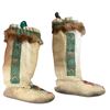Image 2 : Handcrafted Beaded Early 21st Century Wool/fur/leather Mukluk Boots