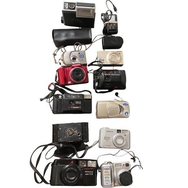 Camera Lot of Both Digital and Film Cameras