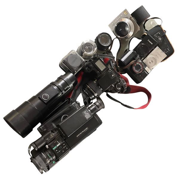 Camera Lot of Both Digital and Film Cameras