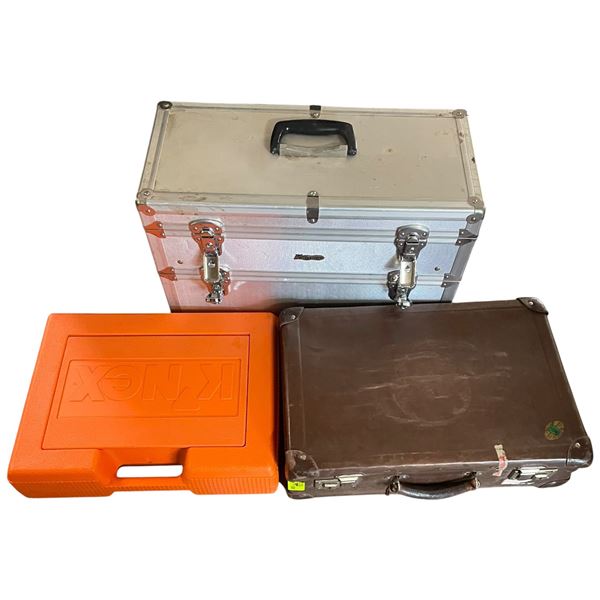 Camera Case with Some Accessories, Old Case and Kinex Toys