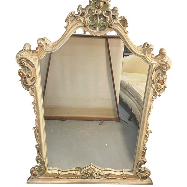 Ornate Italian Rococo Style Wall Mirror 38x56"