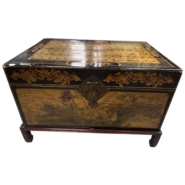 Asian Style Chest on Footed Stand 27.5x19x18.5