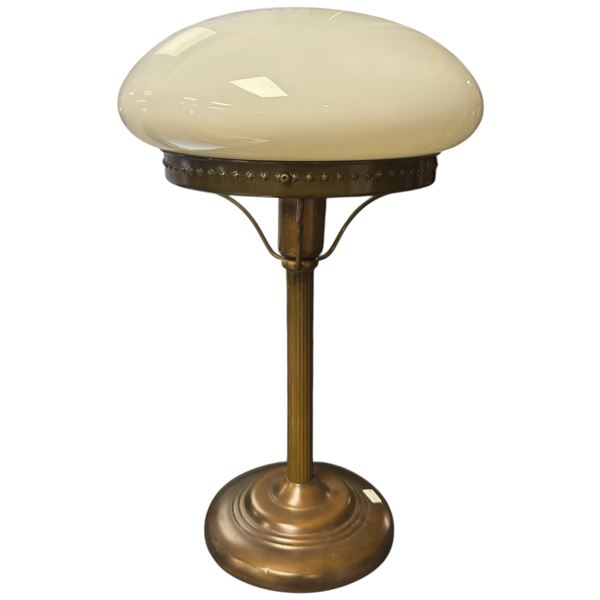 Mushroom Style Table Lamp, Some Damage on Stem