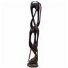Image 2 : African Wood Makonde Shetani Sculpture 31.5" Tall, Teak Thai Theppanom & Hand Carved Buddhist Piece