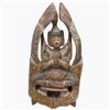 Image 4 : African Wood Makonde Shetani Sculpture 31.5" Tall, Teak Thai Theppanom & Hand Carved Buddhist Piece