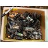 Image 2 : Box full of assorted loose vintage vacuum tubes