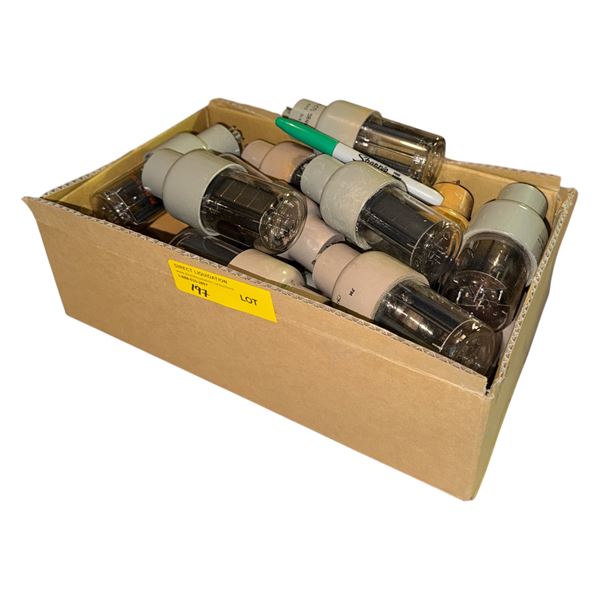 Box of assorted Military Vintage JAN Vacuum tubes