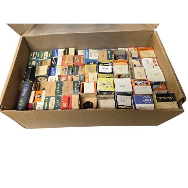 Collection of Vintage Electronic Vacuum Tubes Sylvania / Rogers / Westinghouse / RCA / Philips