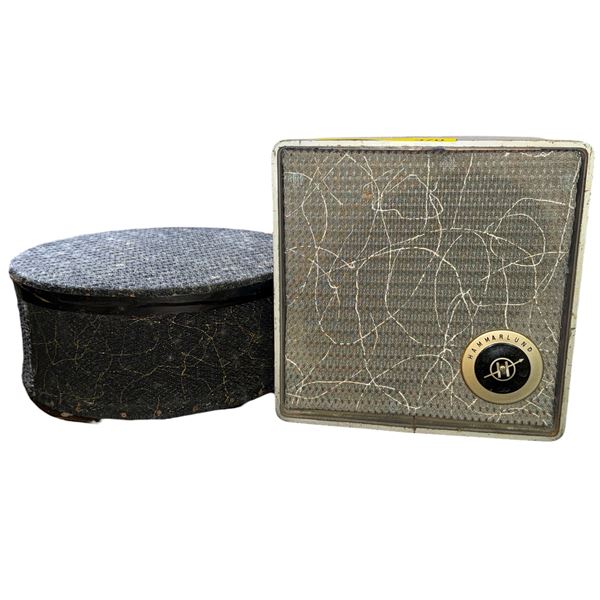 Vintage Shortwave Hammarlund Radio External Speaker with Wharfedale Round Speaker