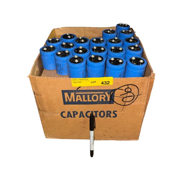Vintage 600MFD 250VDC Max Surge 300VDC Computer Grade Capacitors Box of Mallory