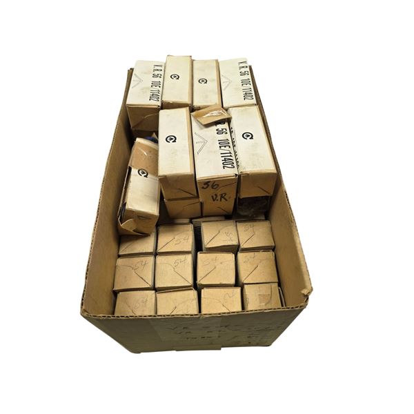Box of Vintage Rogers VR56 & VR54 Vacuum Tubes - Military Code: 10E/11402