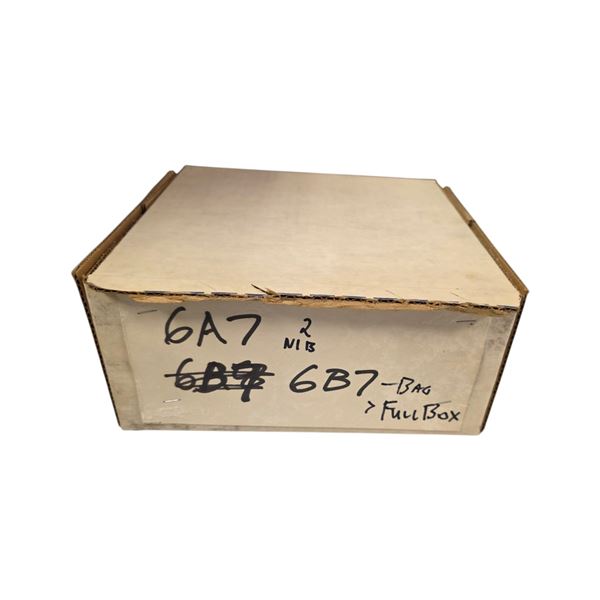 Box of Vintage Loose and NIB Vacuum Tubes: CGE, Marconi etc - Model: 6B7 & 6A7