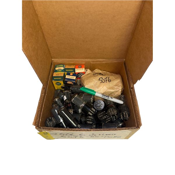 Box of Vintage Loose and NIB Vacuum Tubes - Models: 50L6