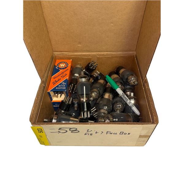 Box of Vintage Loose and NIB Vacuum Tubes - Models: 58